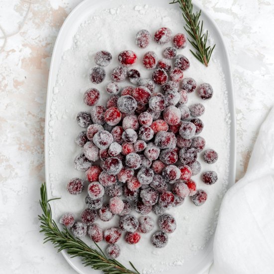 Easy Sugared Cranberries