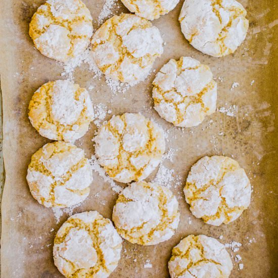 Lemon Crinkle Cookiess