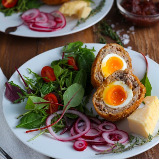 Soft Boiled Scotch Eggs