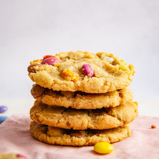 Chewy Smarties Cookies