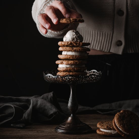 Vegan Ginger Cookie Sandwiches