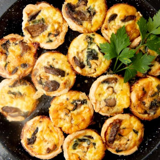 Spinach and Feta Mini Quiche Recipe