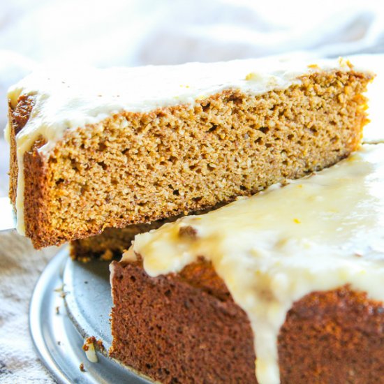 Keto Orange Glazed Pumpkin Cake