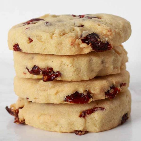 Vegan Cranberry Shortbread