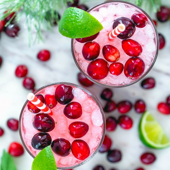 Cranberry Mojitos