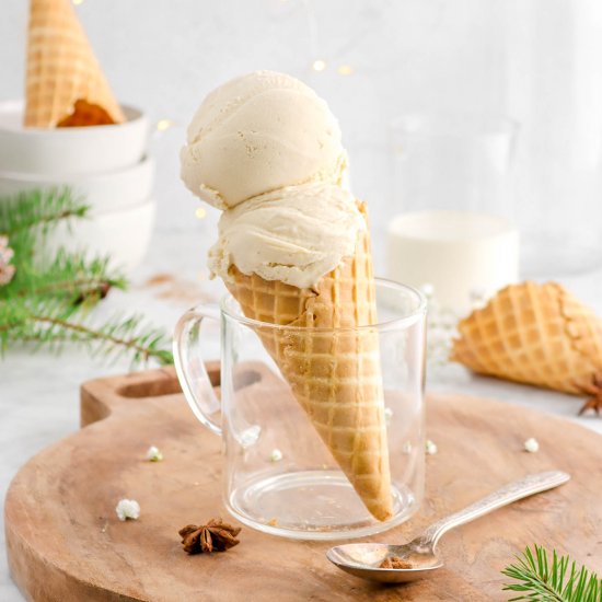 Homemade Eggnog Ice Cream