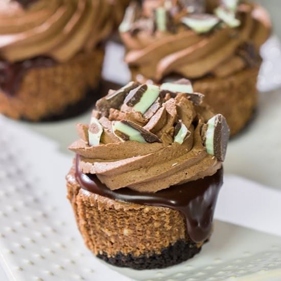 Mini Chocolate Cheesecakes