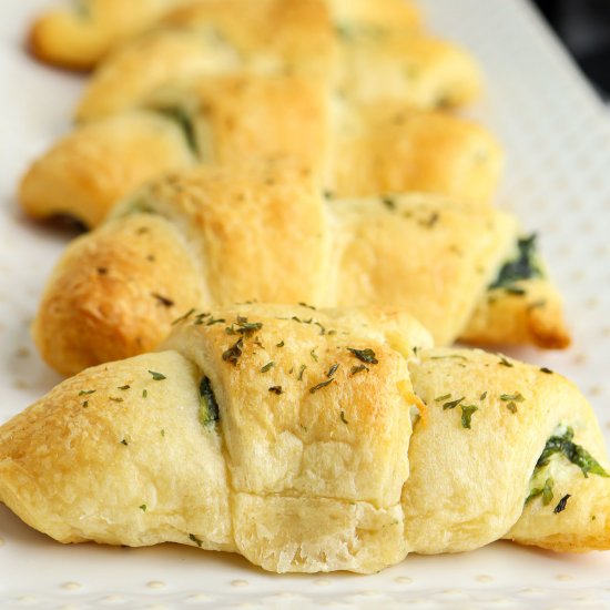 Spinach Artichoke Crescent Rolls