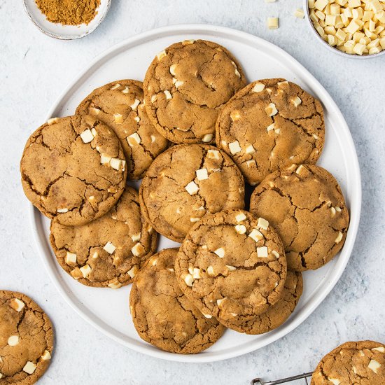 White Chocolate and Ginger Cookies