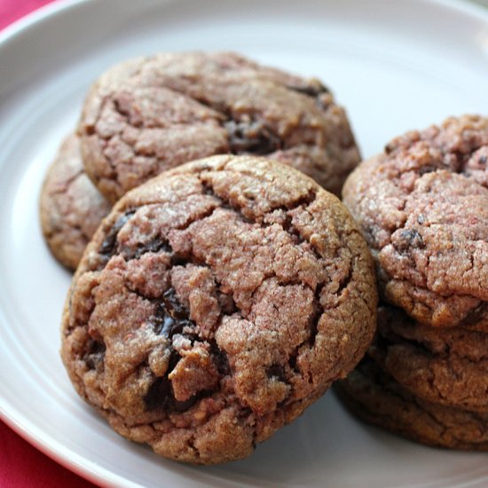 Raspberry chocolate chunk cookies