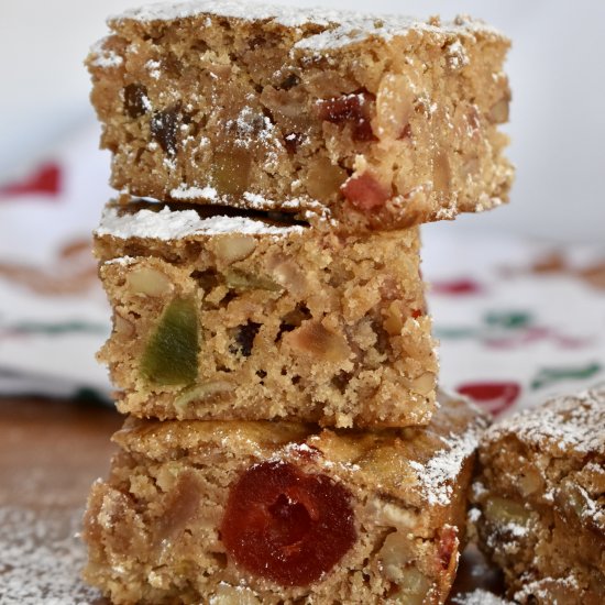 Fruitcake Cookie Bars