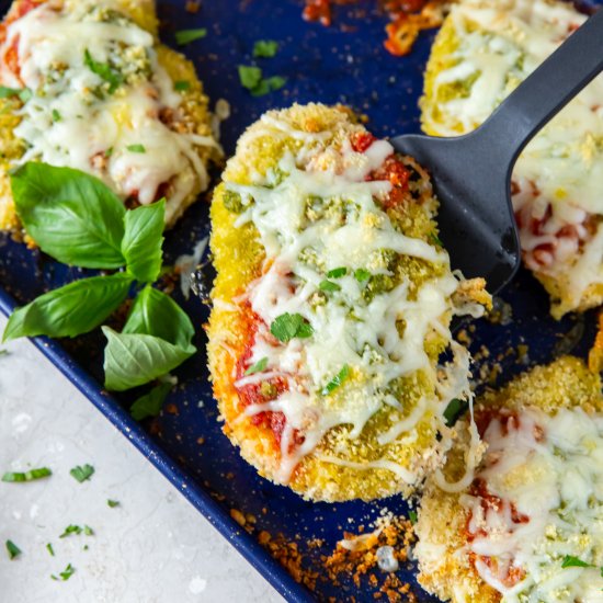 Baked Chicken Pesto Parmesan