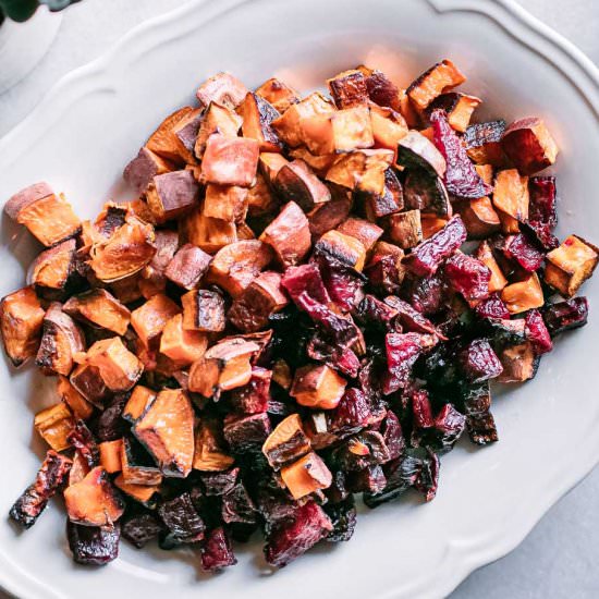 Roasted Beets and Sweet Potatoes