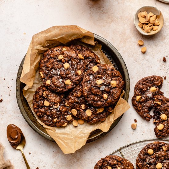 Nutella Oatmeal Cookies