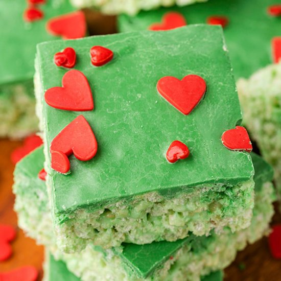 Grinch Rice Krispie Treats