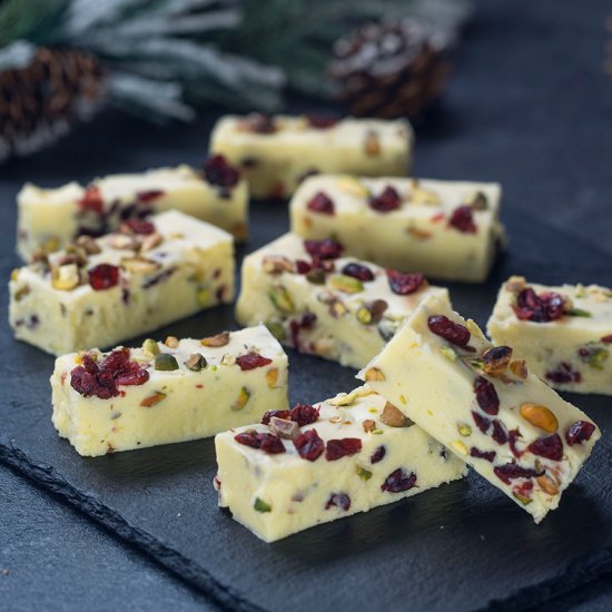 Cranberry Pistachio Fudge