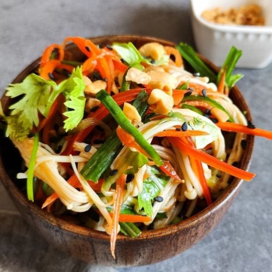 Enoki mushroom salad