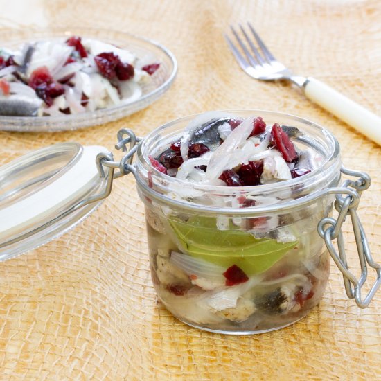 Herring with cranberries