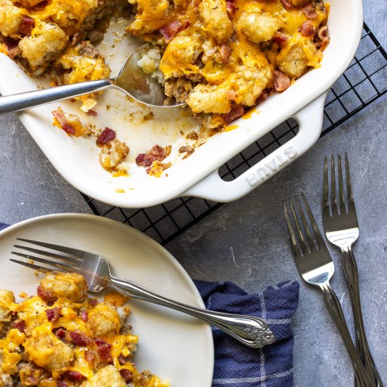 Cheeseburger Tater Tot Casserole