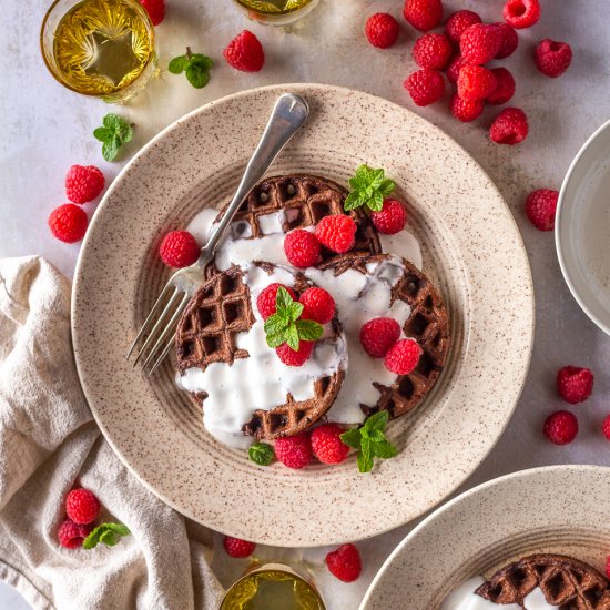 High Protein Chocolate Waffles