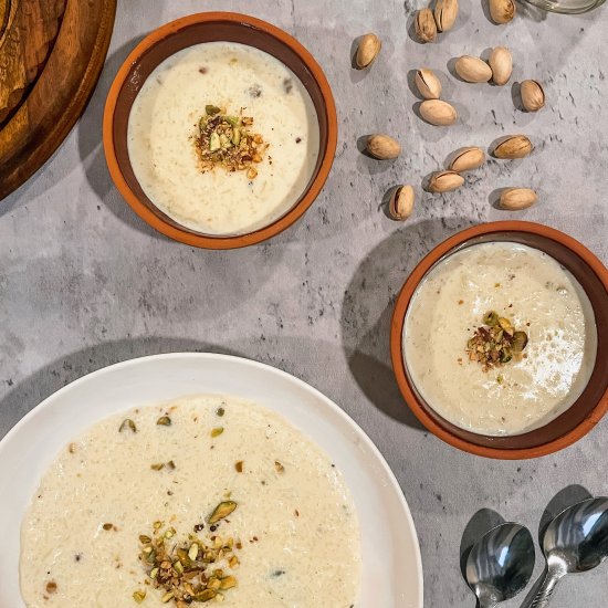 Kheer (Pakistani Rice Pudding)