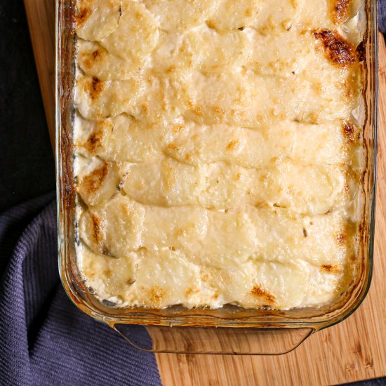 Creamy Parsnip Potato Gratin