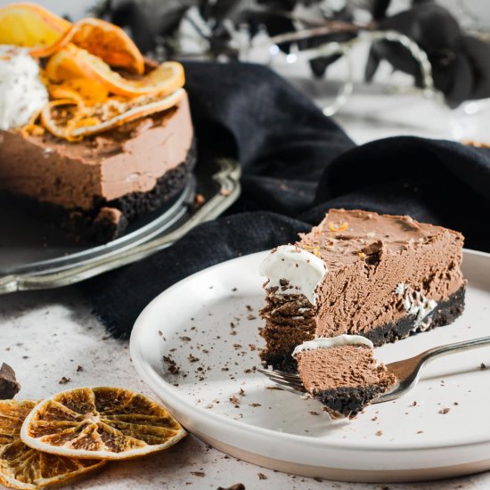 No Bake Chocolate Orange Cheesecake