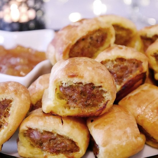 Curried Sausage Rolls Appetizers