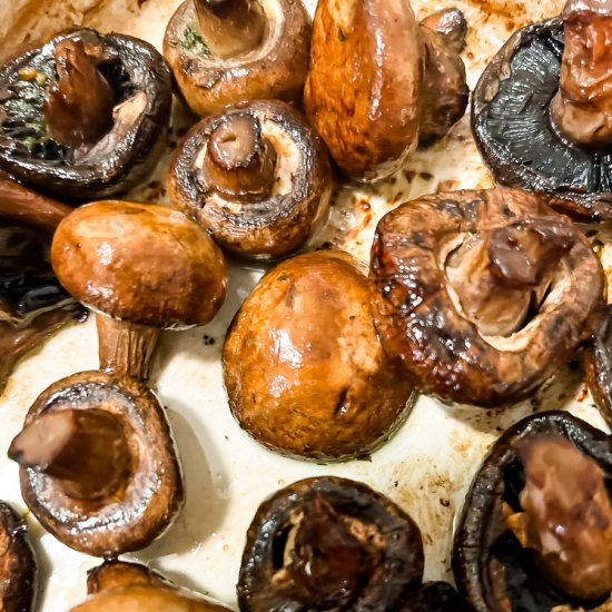 Garlic Butter Roasted Mushrooms