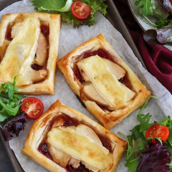 Turkey, Cranberry & Brie Pastries