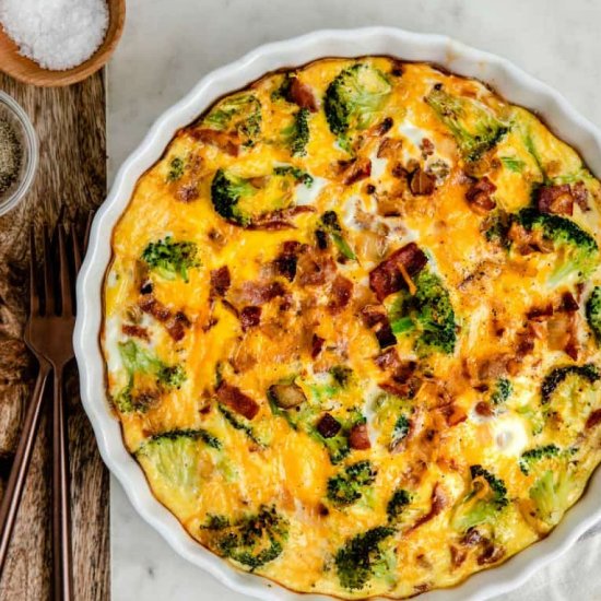 Broccoli Cheddar Quiche