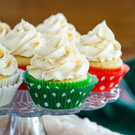 Gluten Free Eggnog Cupcakes