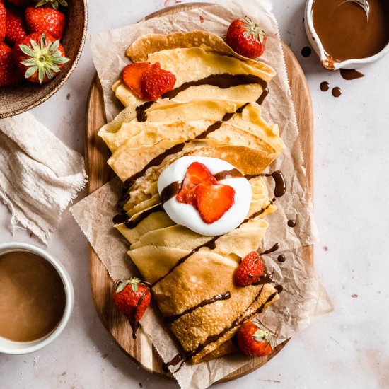 Almond Milk Crepes (3 ingredients)