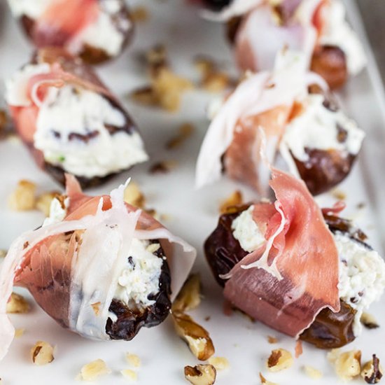 Whipped Feta Stuffed Dates