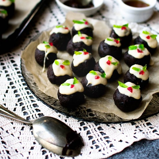 Mini Chocolate Christmas Puddings