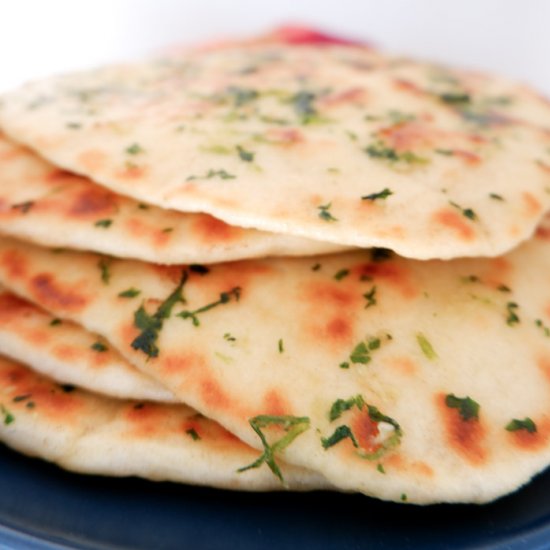 NAAN WITH GARLIC CILANTRO BUTTER