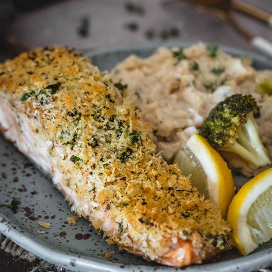 Panko and Herb-Crusted Salmon