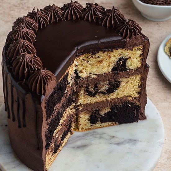 Marble Chocolate Olive Oil Cake