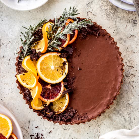 Dark Chocolate Orange Tart