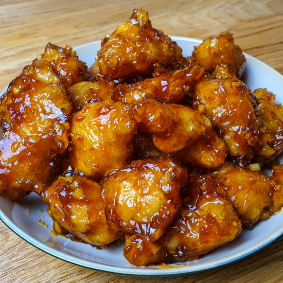 Honey Garlic popcorn chicken