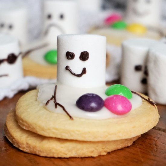 Melting Snowman Sugar Cookies