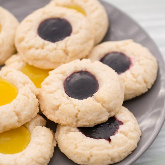 Vegan Thumbprint Cookies