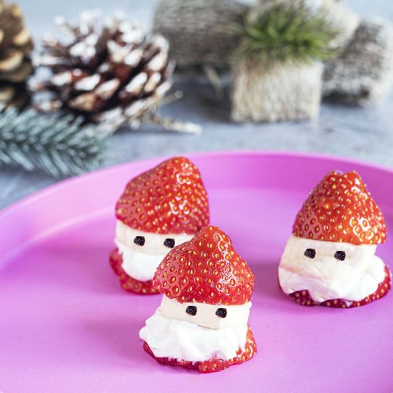 Banana and Strawberry Santas