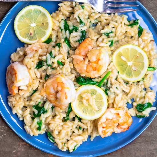 EASY Lemony Shrimp Risotto!