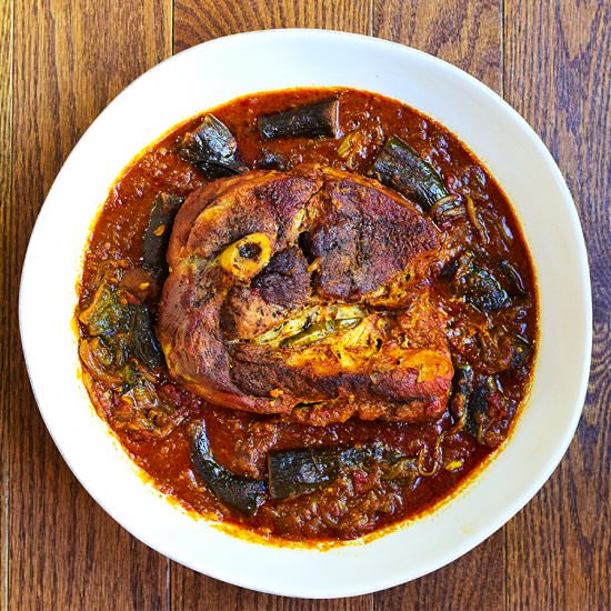 Masala Pork Shoulder with Eggplant