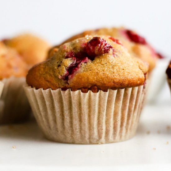 Healthy Cranberry Orange Muffins