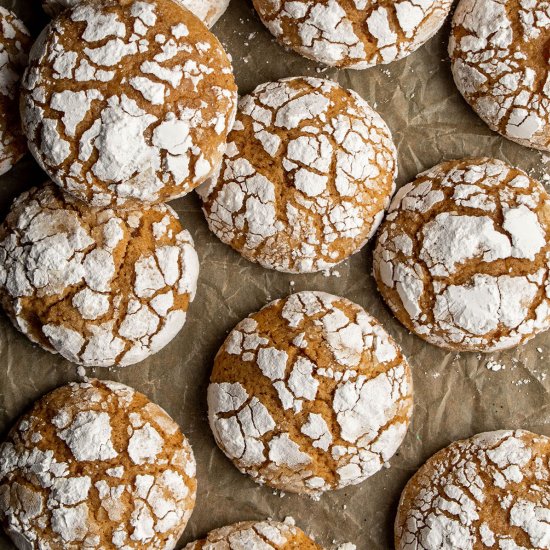 Apple cider crinkle cookies