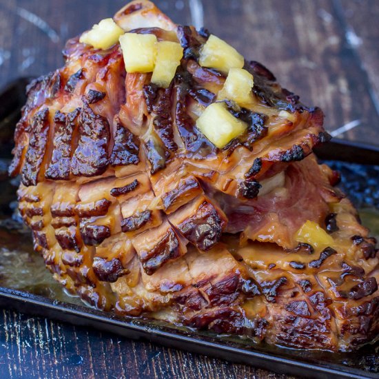 Double-Smoked Pineapple-Glazed Ham