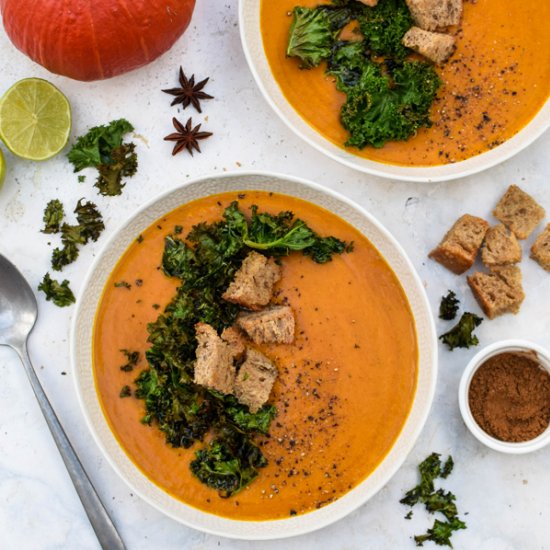 RED KURI SQUASH SOUP [VEGAN]