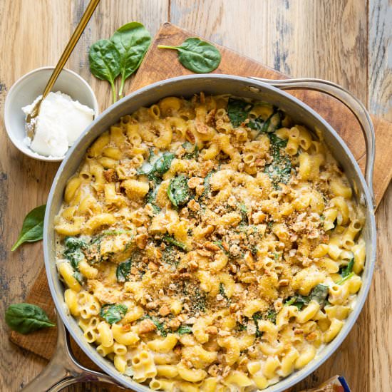 Spinach Ricotta Mac & Cheese